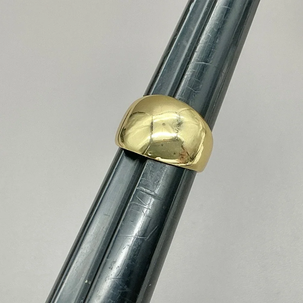 Gorjana Ring Gold Plated Dome Band Ring Size 7.5 Minimalist Statement